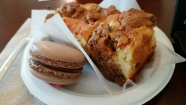 Double chocolate macaron and cookie and cheesecake bar from Tart Sweets